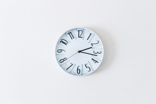 white wall clock